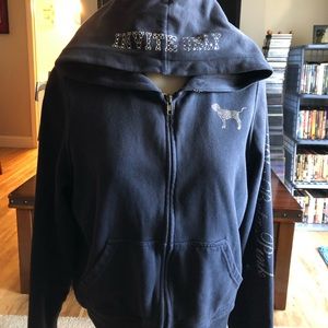 VS pink zip up hoodie